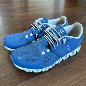 On Running Cloud Blue and White Running Shoes